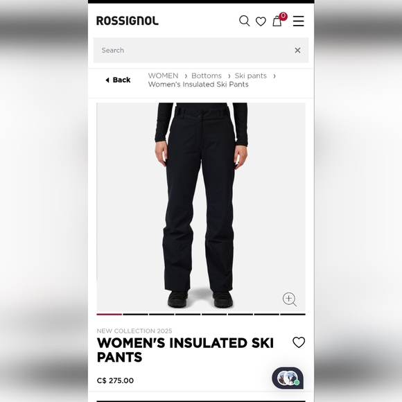 Rossignol Women's Insulated Ski Pants Black, Size Large - Picture 16 of 16